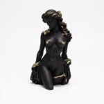 Black Resin Female Statue