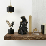 Black Resin Female Statue - Image 4