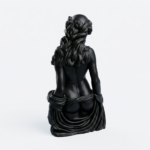 Black Resin Female Statue - Image 3